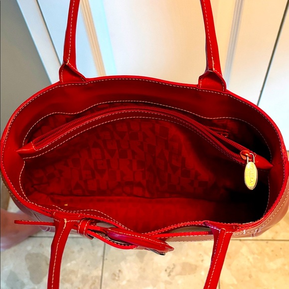 Red Furla leather handbag - Picture 8 of 9